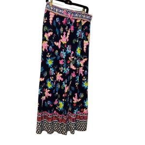 Anthropologie zadie floral sleep wide leg pants lounge pajamas Medium M boho